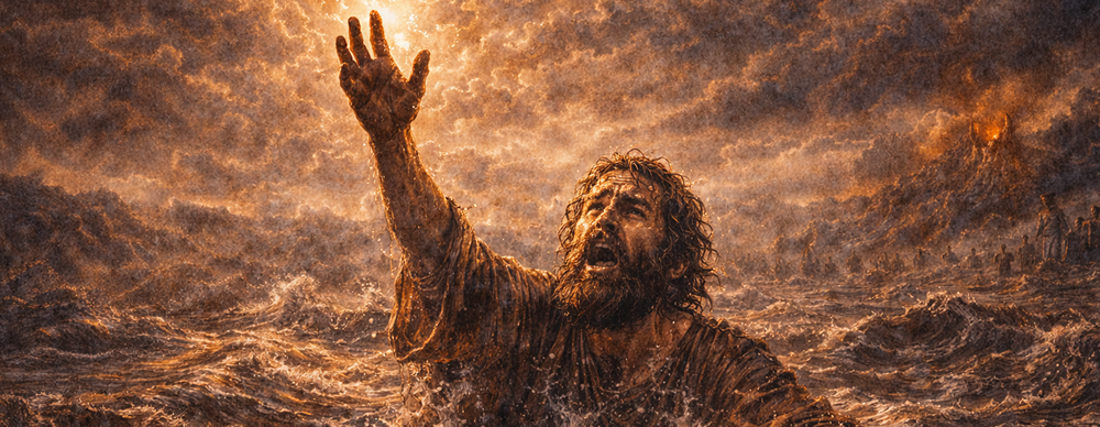 Hundido en aguas profundas, sostenido por Dios